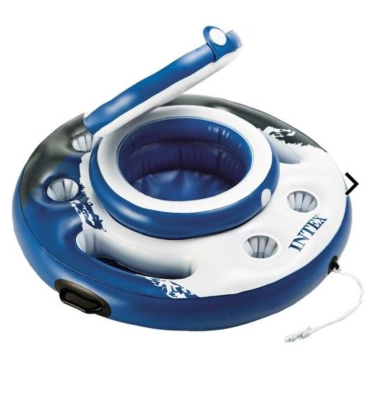 New Floating Cooler Beach, River, Pool, Great on Land Too 5 Cup Holders 2 Trays