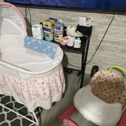Nursery Baby Walker Bassinet Like New