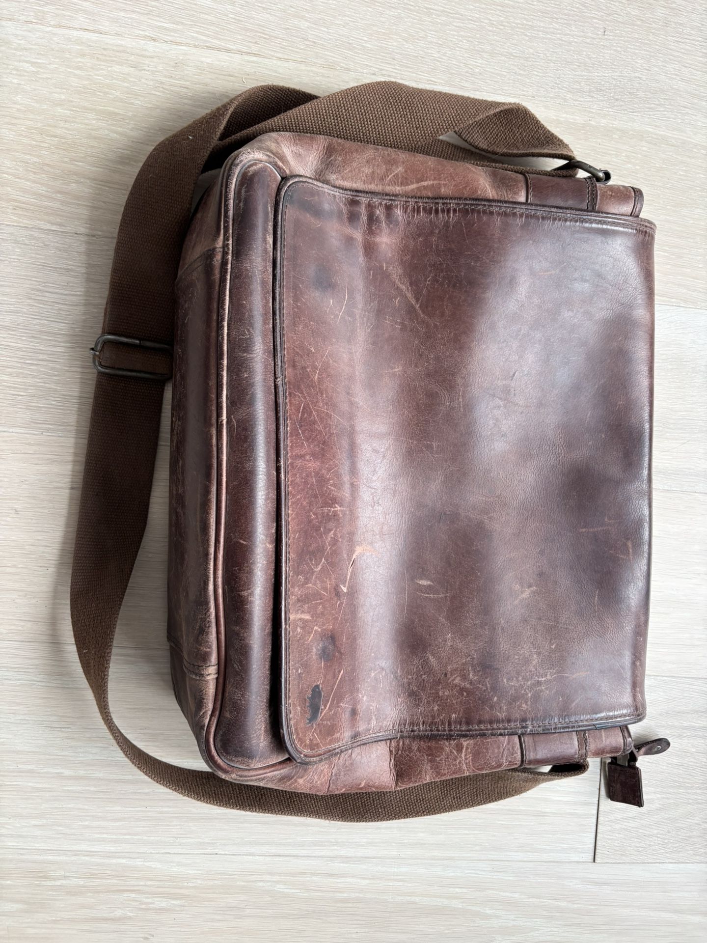 Two Leather Messenger Bags