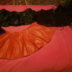 Leather And Lace Mini Skirts. Corsets Available. Size XL To 3XL 🆕