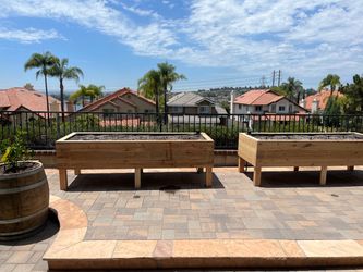 Custom Order Most Beautiful Cedar Redwood Planter Box Garden Bed nosey neighbors Privacy Woodwall Trellis