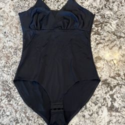 M WARNER'S WA1340 ALL DAY SMOOTHING WEAR YOUR OWN BRA BODYSUIT Black shapewear