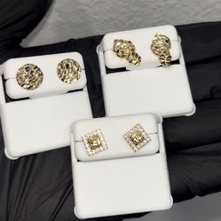 Gold Nugget Earrings