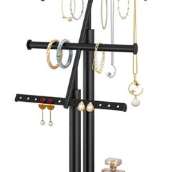 Jewelry Organizer Stand, Metal Jewelry Tree Holder for Necklace Bracelet Earring Display, 4 Tier