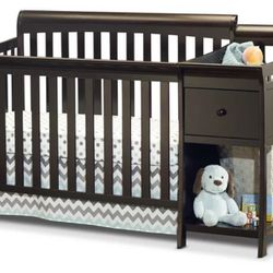 Sorelle Florence 2-in-1 Convertible Crib and Changer, Espresso