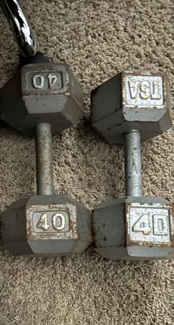Barbell Cast Iron Hex Dumbbell Set - 40 lbs