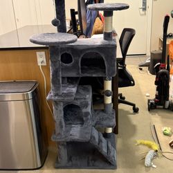 Various cat Items: Cat Petlibro Feeder, 54inch Cat Tower, Litter Box, Toys And More