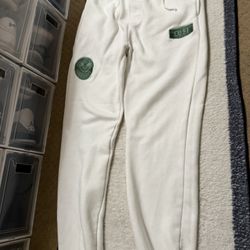White And Green Lost Sweatpants Size Medium