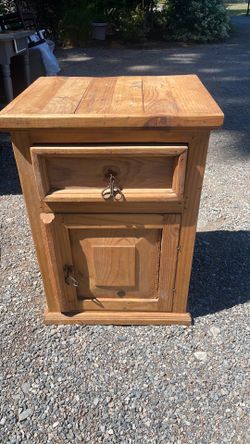 Rustic Pine End Table