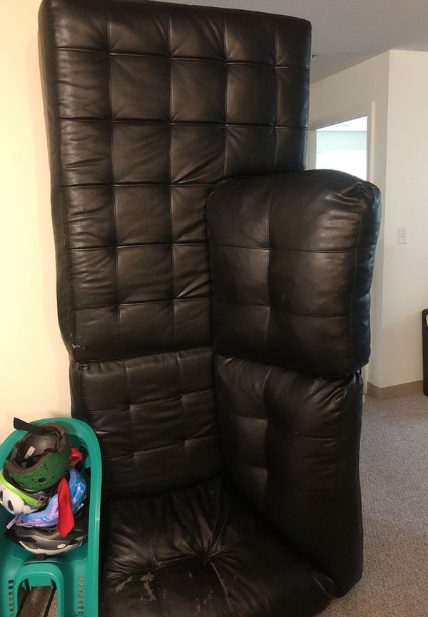 Bob S Furniture Black Leather Sofa Piece For Sale In Stoughton Ma
