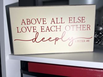 Scripture on a Wooden Block