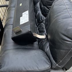 FREE Black leather reclinable COUCH !!!!