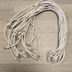 (14 items) 5'FT Cat 5E White Patch Cord Hyperline UTP 24AWG 350Mhz Cable W/ Ends