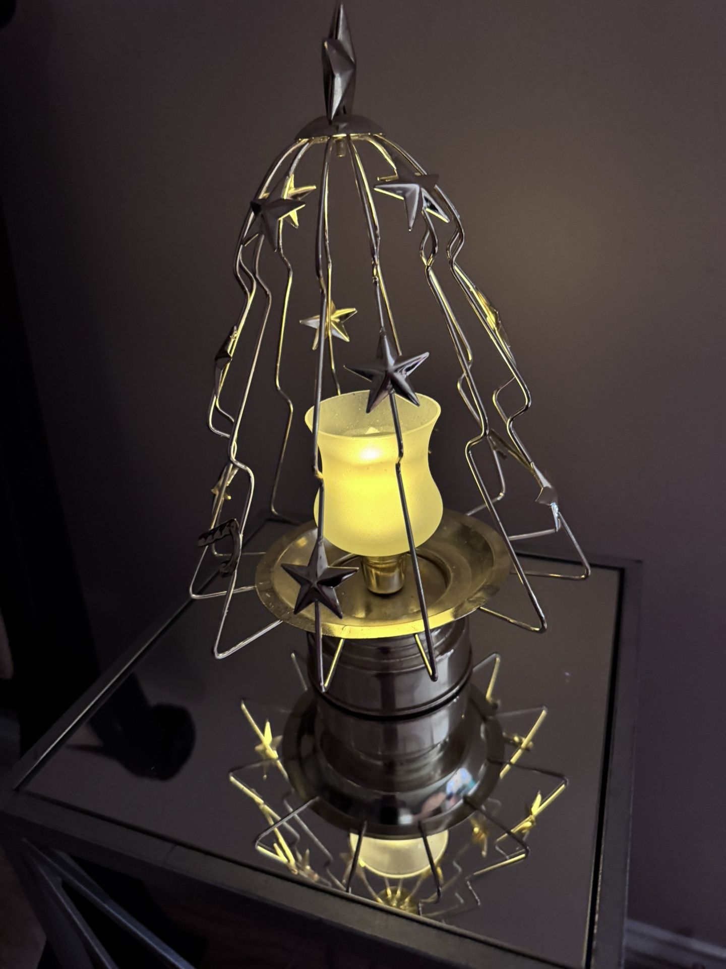 Brass Christmas Tree Votive Candle Holder – Vintage