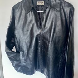 Davin Vera Pele Collection Woman’s Leather Jacket Made In Italy Small/ Pettit M adult, Or For Older child, Black 