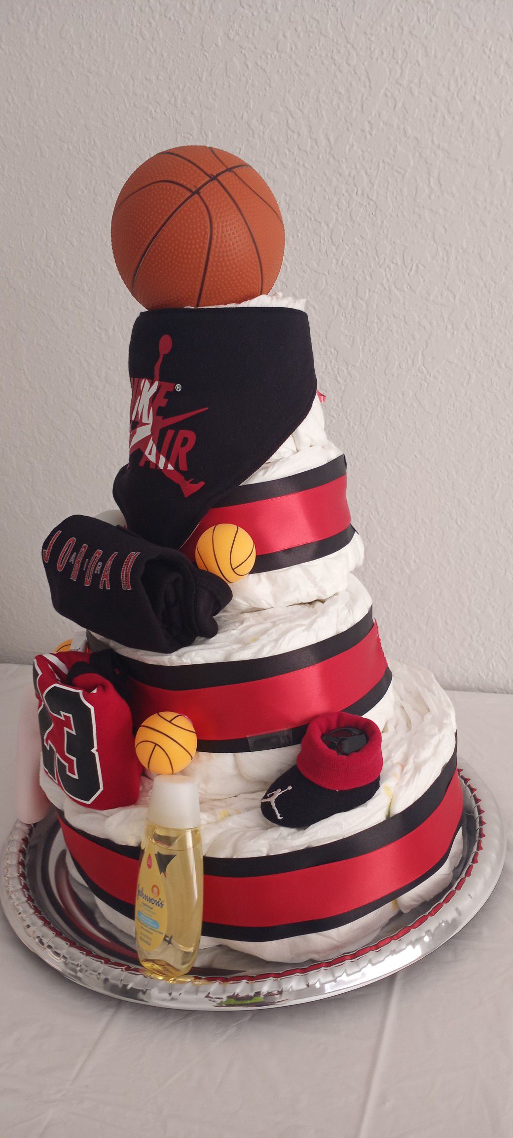 4 Tier Michael Jordan Diaper Cake