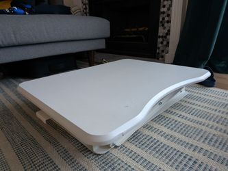 White standing desk top converter