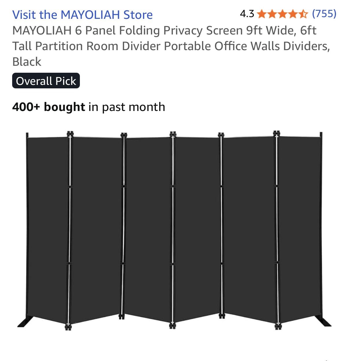 Room Divider 6 Panel