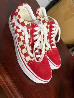 Vans Old Skool Red Checkerboard Sneakers