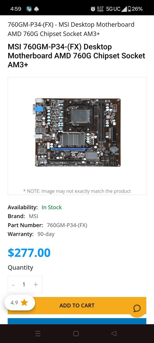 MSI Gaming Motherboard w/Upgraded Ryzen 5 Zen 3 Processor