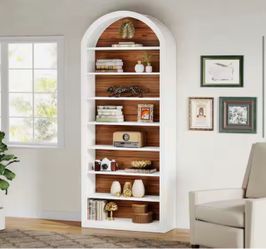 New assembled from the box arched bookcase