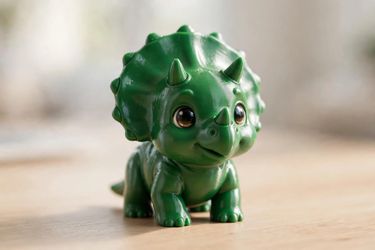 Cute Triceratops Dinosaur Toy - 3D Printed Dino Figurine