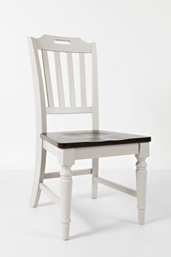 Orchard Park Dark Brown/Light Grey Slatback Chair (Set of 2)