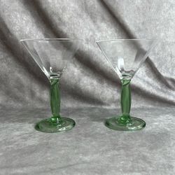 Plastic Martini Style Glasses