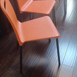 Orange Stack Chair with Lumbar Support