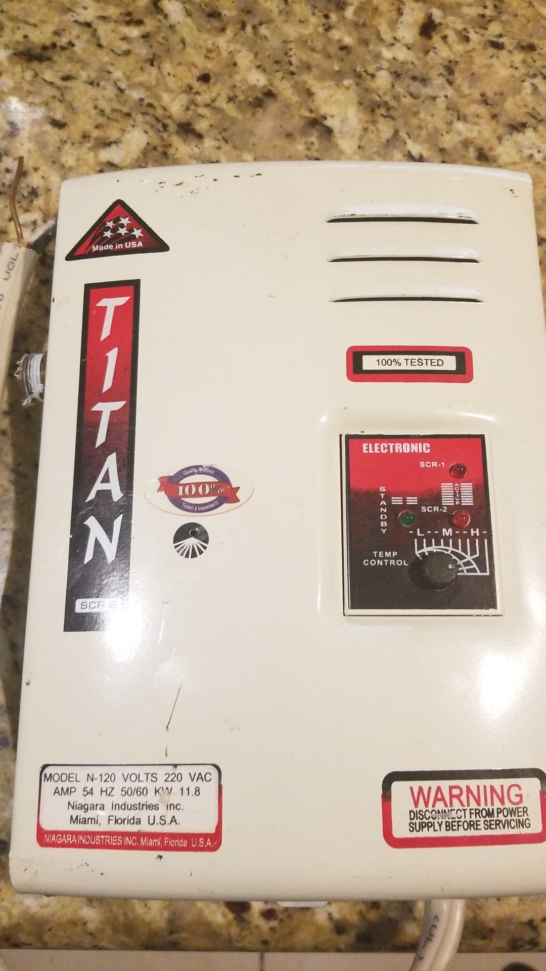 Titan Tankless water heater