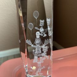 Disney Mickey Mouse pluto goofy donald duck 3D Art Glass Crystal Paperweight