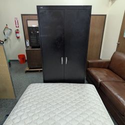 Large Metal Black Cabinet With Shelves