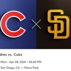 4 Tickets To Cubs At Padres Is Available 