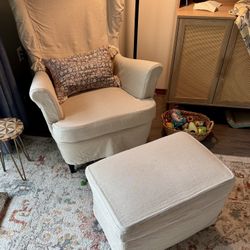 Ikea Chair & Ottoman 