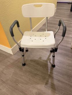 Adjustable Shower Chair with Arms and Back
