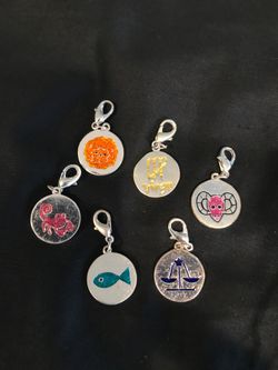 Zodiac charms set of 6