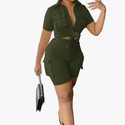 Army Green 2 Pieces Set