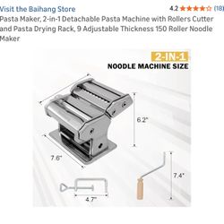 Pasta Maker 2-in-1 Detachable Pasta Machine