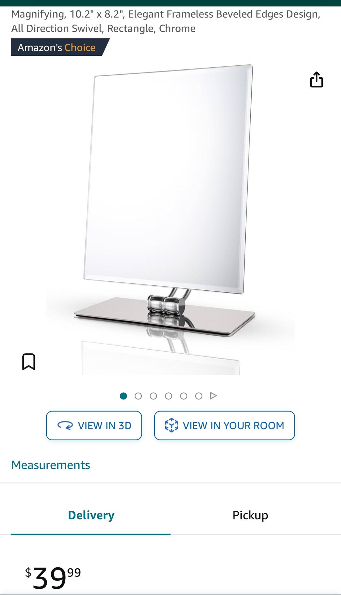 Tabletop Vanity Mirror 