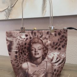 Marilyn Monroe Studs Handbag/Purse with Metal Handles Collectible