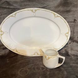 Vintage Rosenthal Fine Serving Platter And Matching Creamer