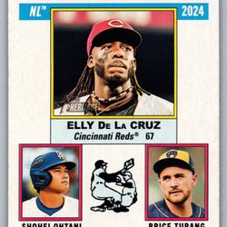 2025 Topps Heritage Shohei Ohtani Turang Elly De La Cruz League Leaders