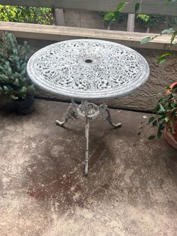 Vintage Wrought Iron Bistro Table