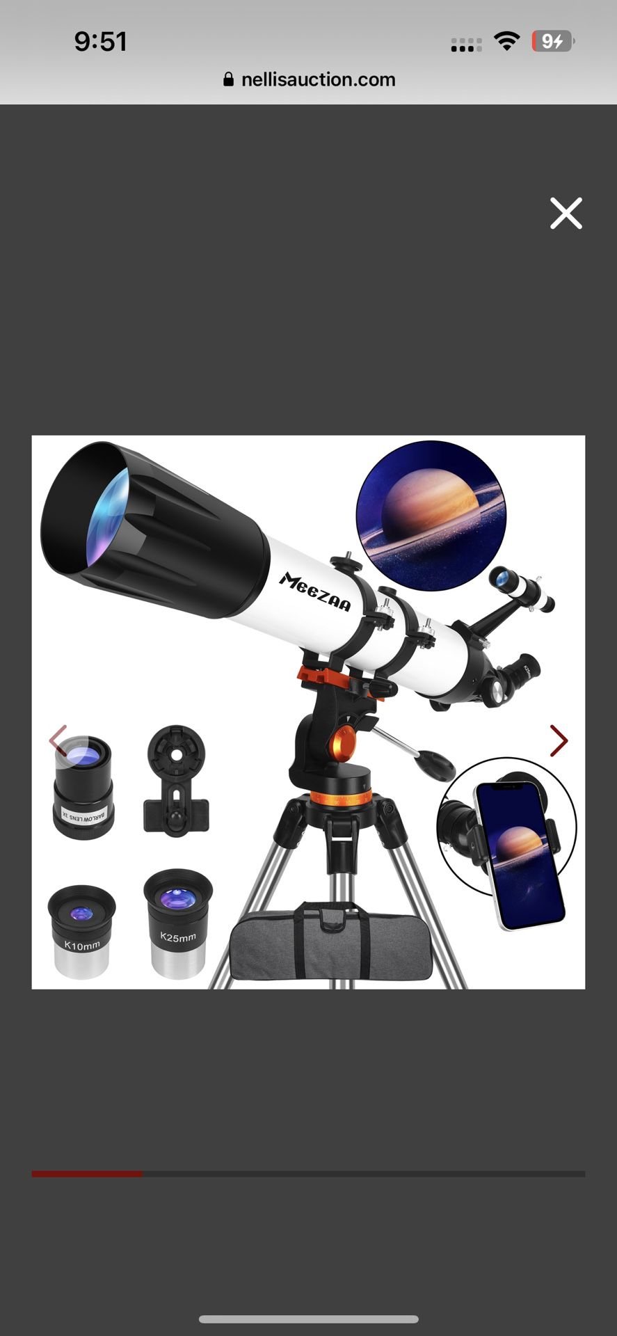 MEEZAA Telescope, Telescope For Adults Astronomy Professional, 90mm Aperture 800mm Refractor Telescope For Kids Beginners, Multi-Coated High Transmiss