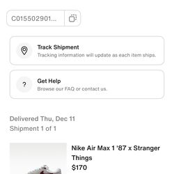 New Men’s Nike Air Max 87 Stranger Things