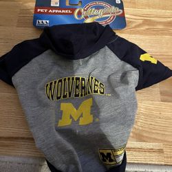 Michigan Hoodie Shirt For Small Dog /pet Size S 