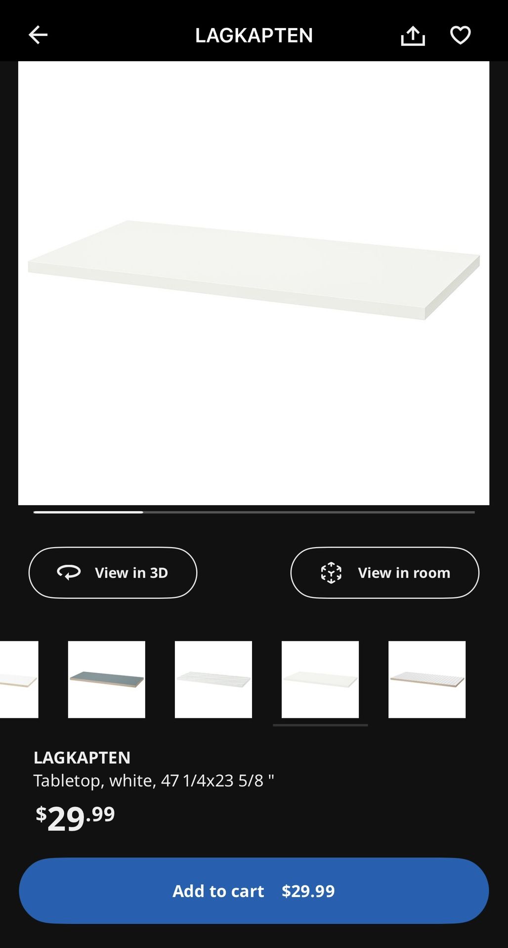 IKEA LAGKAPTEN Table top