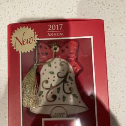 Lenox annual 2017 bell ornament- new in box