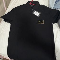 Black Armani Exchange Polo XS FITS AS A SMALL 