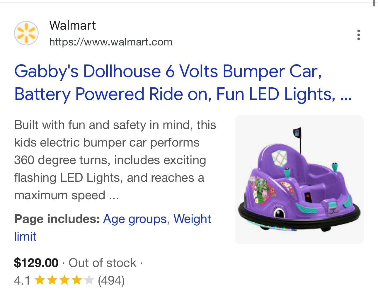Gabbys Dollhouse Bumper Car